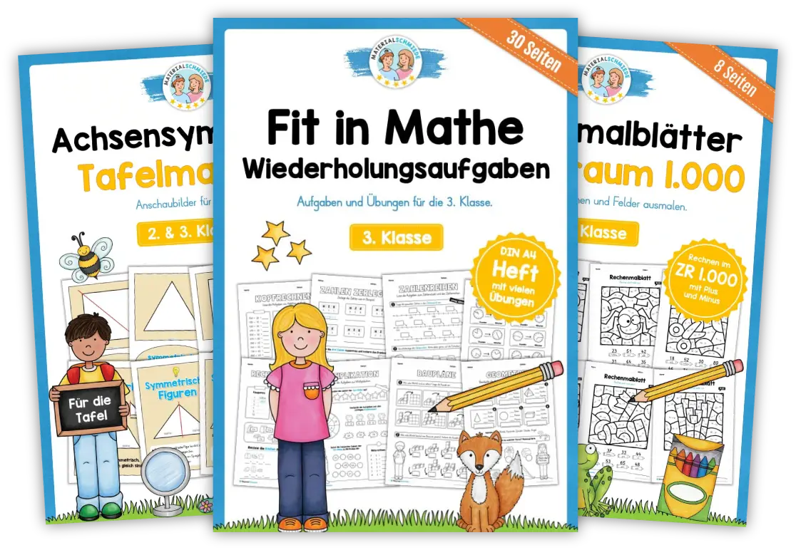 Unterrichtsmaterial Mathe 3. Klasse - Arbeitsblätter & Übungen (als PDF zum Download)