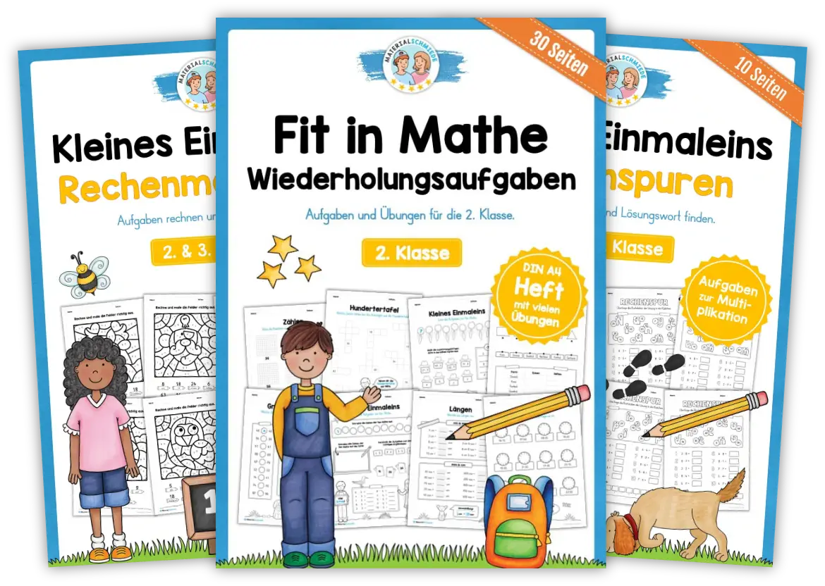 Unterrichtsmaterial Zahlenraum 100 - Arbeitsblätter und Übungen (Mathe 2. Klasse)