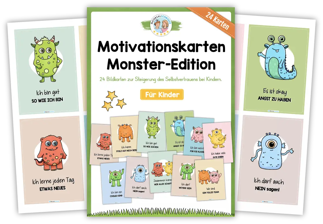 Unterrichtsmaterial Motivation & Selbstvertrauen - Arbeitsblätter und Übungen (1. - 4. Klasse)