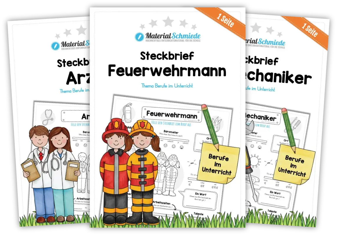 Unterrichtsmaterial Berufe - Arbeitsblätter und Übungen (3. & 4. Klasse)