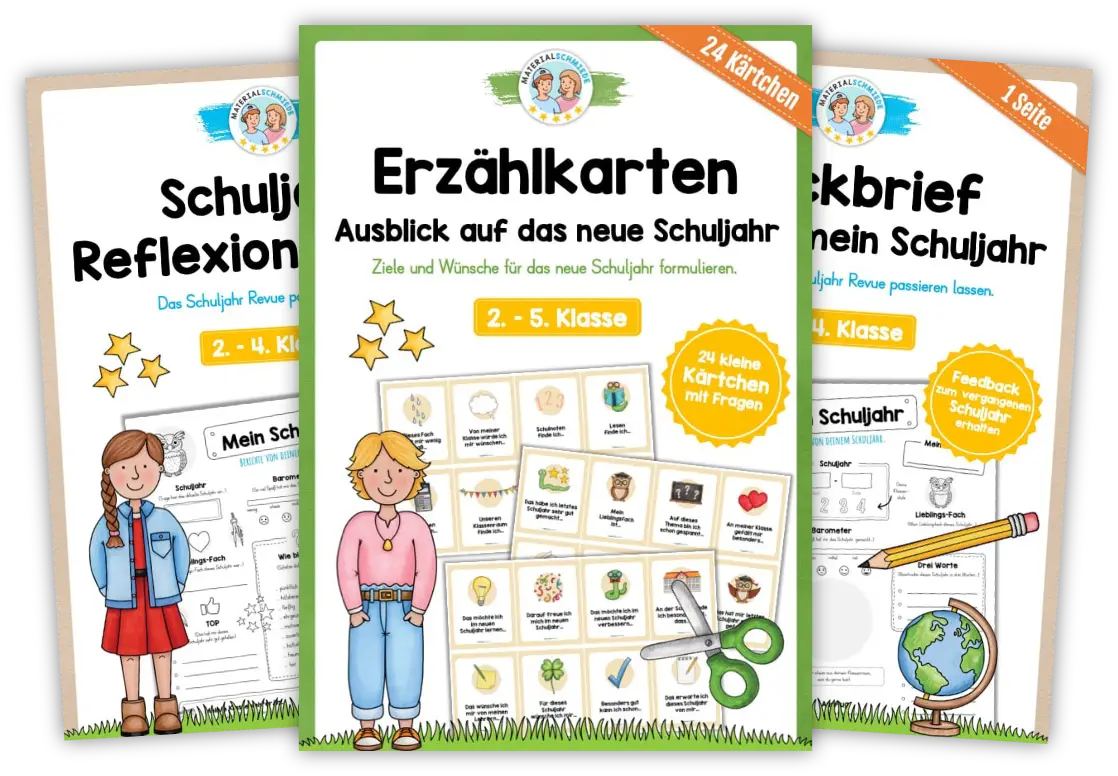 Unterrichtsmaterial Schuljahr - Arbeitsblätter und Übungen (1. - 5. Klasse)