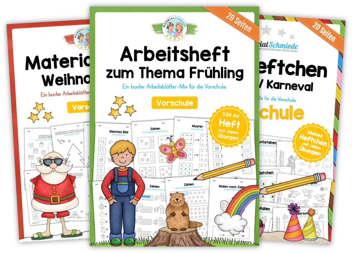 Unterrichtsmaterial zum Jahreskreis für die Vorschule (Arbeitsblätter & Übungen)