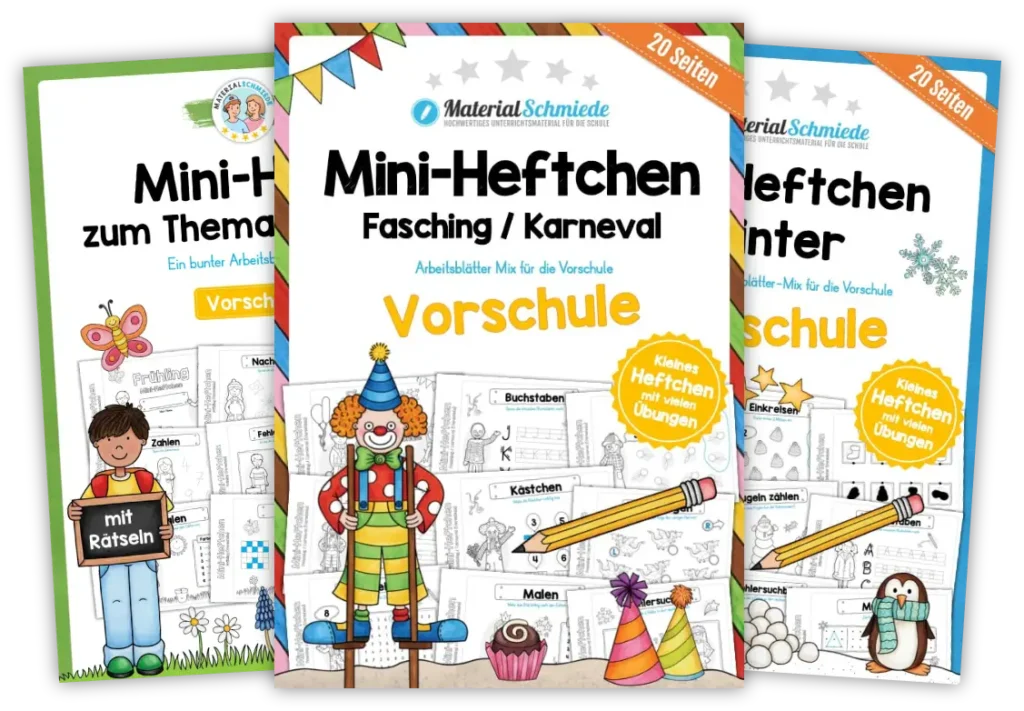 Unterrichtsmaterial: Mini-Hefte für die Vorschule