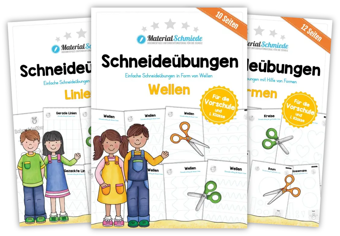 Unterrichtsmaterial: Schneideübungen für die Vorschule (Arbeitsblätter & Übungen)