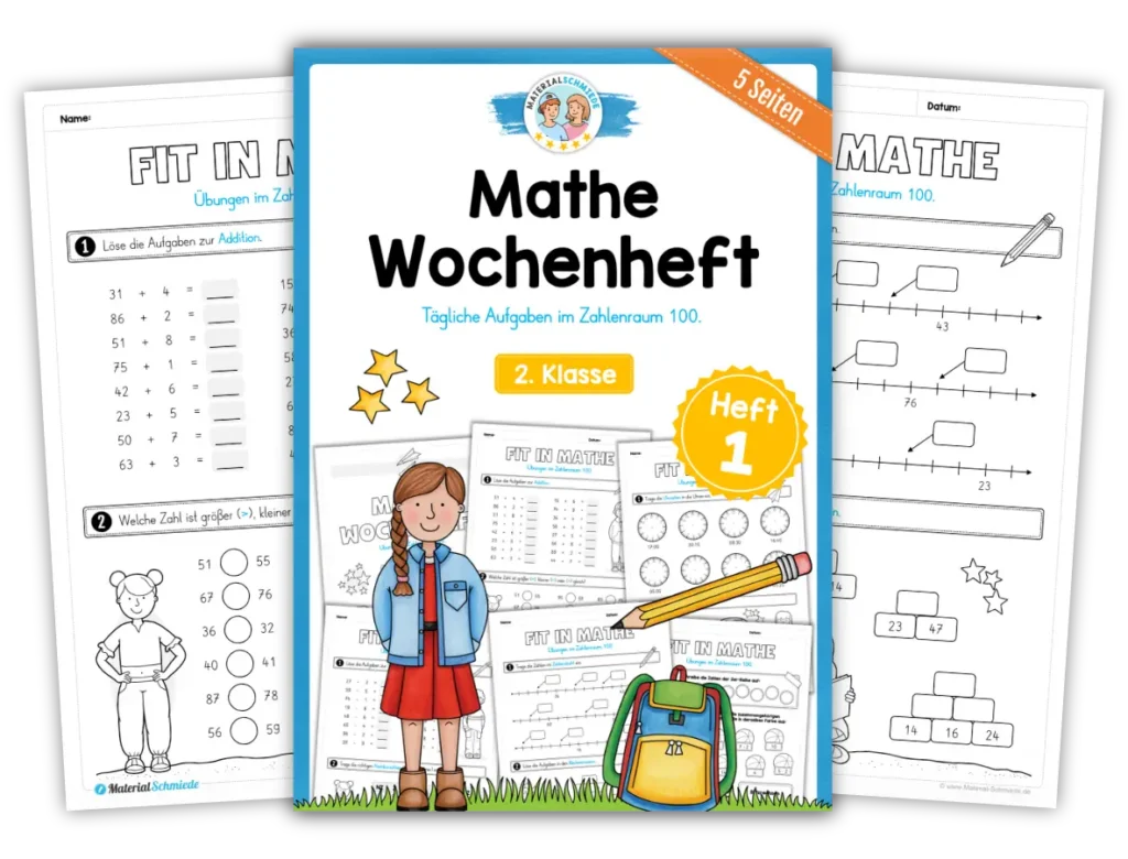 Wochenhefte Mathe (1. - 4. Klasse)