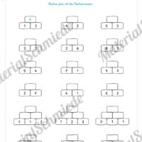 20 Mathe Übungen 1. Klasse (Rechenmauern)