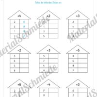 20 Mathe Übungen 1. Klasse (Rechentürme)