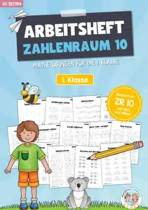 Arbeitsheft: Zahlenraum 10 (20 Arbeitsblätter)