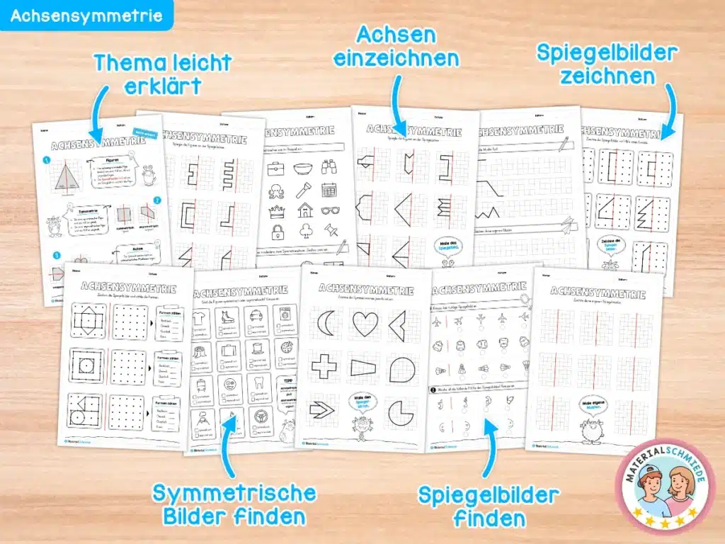 Aufgaben und Übungen zur Achsensymmetrie