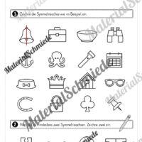 Achsensymmetrie: Arbeitsheft (Arbeitsblatt 04)