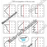 Achsensymmetrie: Arbeitsheft (Arbeitsblatt 07)