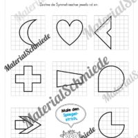 Achsensymmetrie: Arbeitsheft (Arbeitsblatt 09)