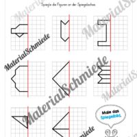 Achsensymmetrie: Arbeitsheft (Arbeitsblatt 10)