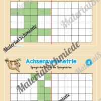 Achsensymmetrie: Kästchen spiegeln (Mini-Heft) - Arbeitsblatt 03