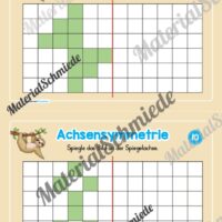 Achsensymmetrie: Kästchen spiegeln (Mini-Heft) - Arbeitsblatt 05