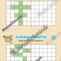 Achsensymmetrie: Kästchen spiegeln (Mini-Heft) - Arbeitsblatt 06
