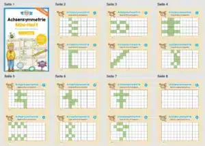 Achsensymmetrie: Kästchen spiegeln (Mini-Heft) – Überblick