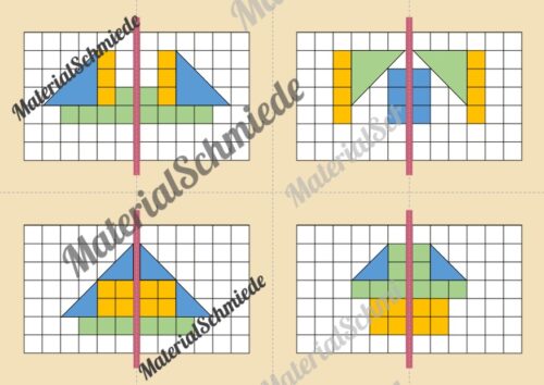 Achsensymmetrie Legespiel (Arbeitsblatt 05)