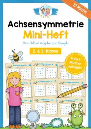 Achsensymmetrie: Punkt-Muster spiegeln (Mini-Heft)