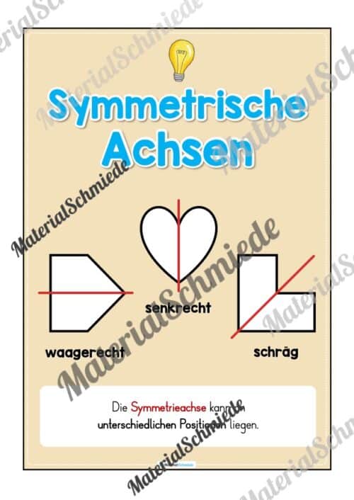 Achsensymmetrie Tafelmaterial (Arbeitsblatt 10)