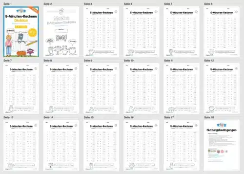 5-Minuten-Rechnen: Division im Zahlenraum 100 (Überblick)