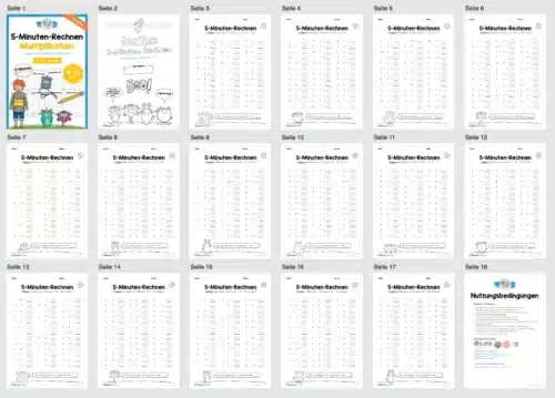5-Minuten-Rechnen: Multiplikation im Zahlenraum 100 (Überblick)
