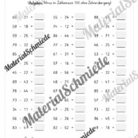 5-Minuten-Rechnen: Addition & Subtraktion im Zahlenraum 100 - Mix-Aufgaben (Vorschau 07)