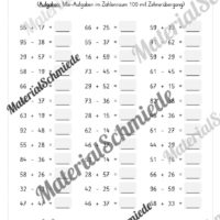5-Minuten-Rechnen: Addition & Subtraktion im Zahlenraum 100 - Mix-Aufgaben (Vorschau 10)