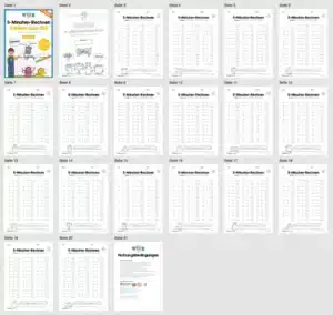 5-Minuten-Rechnen: Addition & Subtraktion im Zahlenraum 100 (Mix-Aufgaben) – Überblick 5-Minuten-Rechnen: Addition & Subtraktion im Zahlenraum 100 (Mix-Aufgaben) – Überblick
