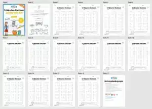 5-Minuten-Rechnen: Addition & Subtraktion im Zahlenraum 100 (Glatte Zehner) – Überblick