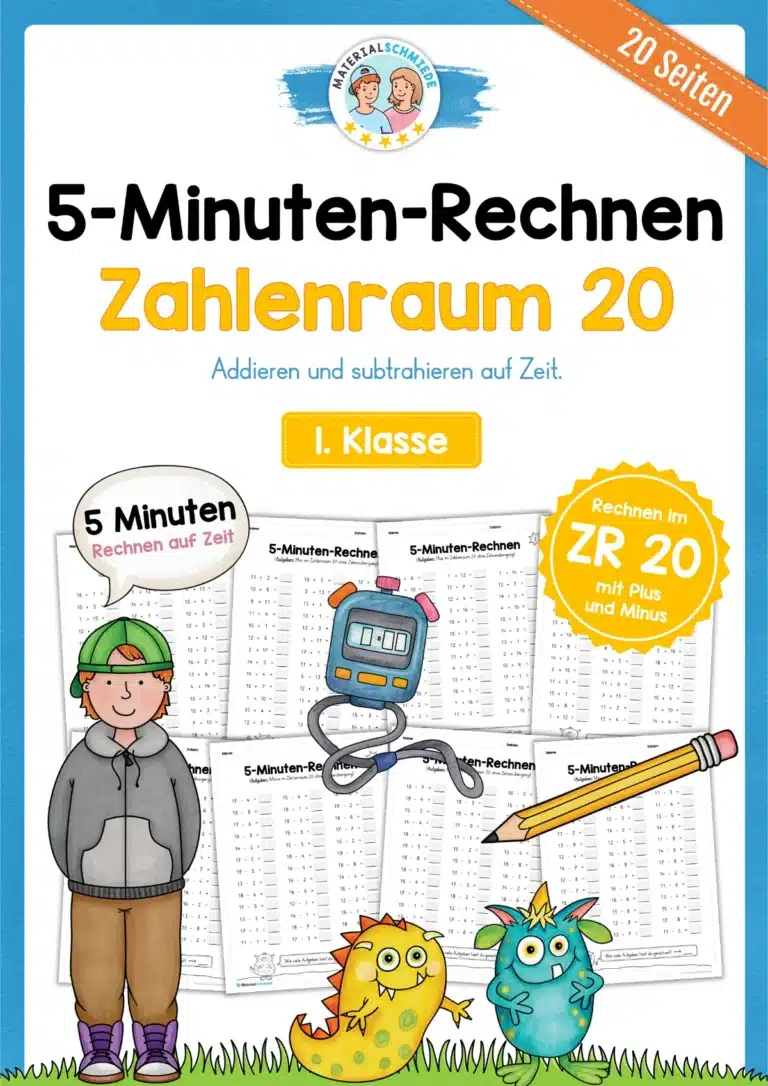 5-Minuten-Rechnen: Addition & Subtraktion im Zahlenraum 20 5-Minuten-Rechnen: Addition & Subtraktion im Zahlenraum 20