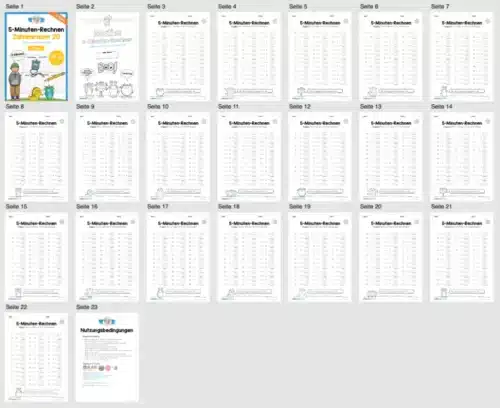 5-Minuten-Rechnen: Addition & Subtraktion im Zahlenraum 20 (Überblick)