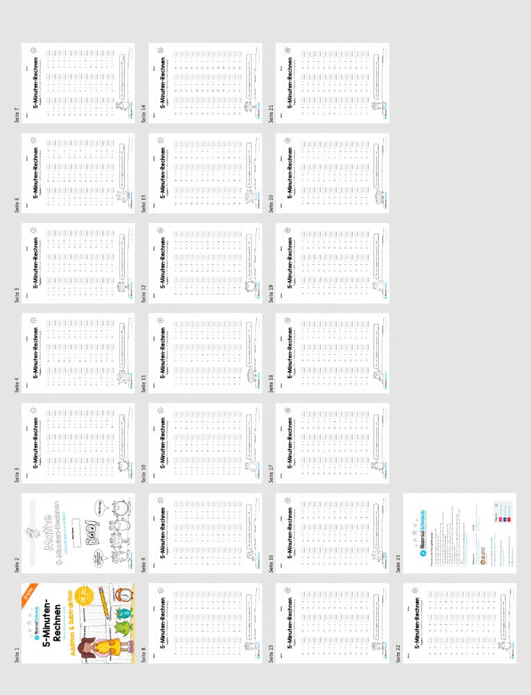 5-Minuten-Rechnen: Addition & Subtraktion im Zahlenraum 20 (Überblick)