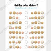 Materialpaket: Geld & Euro - Größer/Kleiner mit Münzen