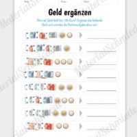 Materialpaket: Geld & Euro - Geld ergänzen