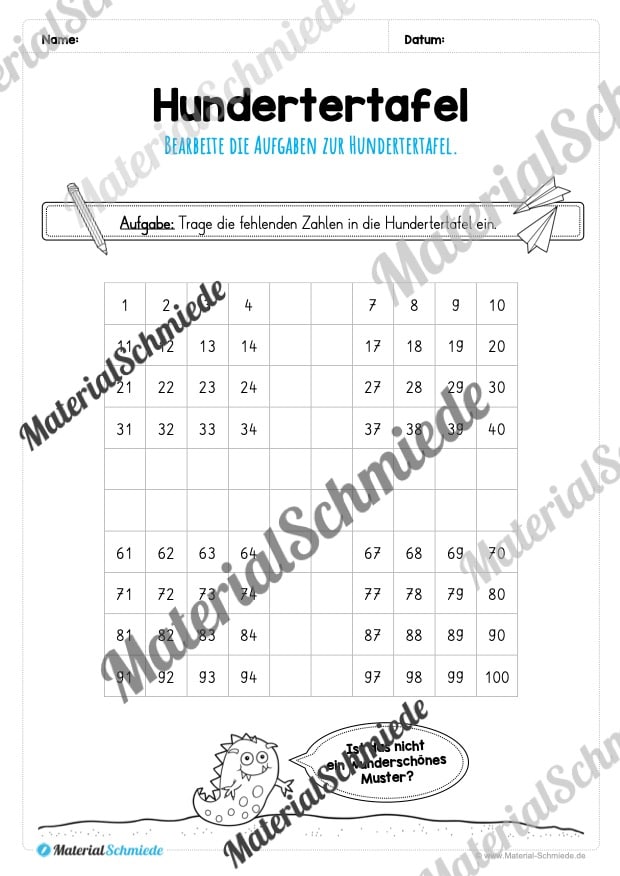 Mathe: Hundertertafel (Vorschau 04)