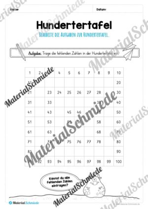 Mathe: Hundertertafel (Vorschau 05)