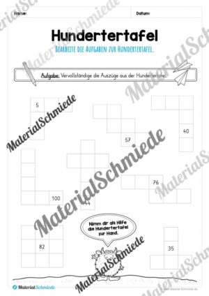 Mathe: Hundertertafel (Vorschau 09)