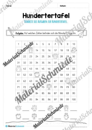 Mathe: Hundertertafel (Vorschau 11)