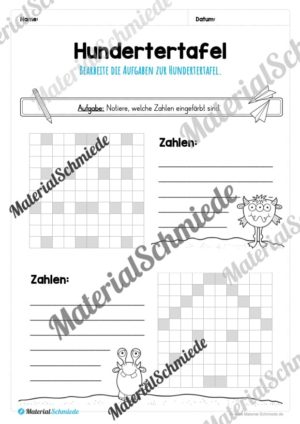 Mathe: Hundertertafel (Vorschau 13)