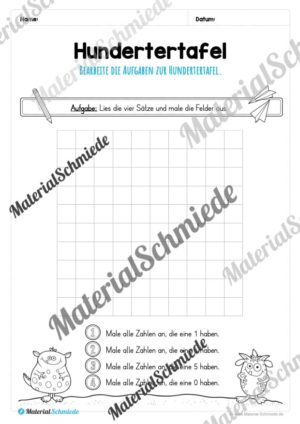 Mathe: Hundertertafel (Vorschau 14)