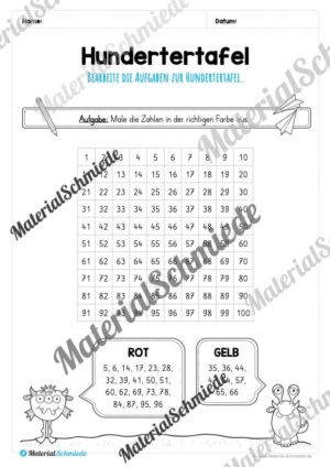 Mathe: Hundertertafel (Vorschau 15)