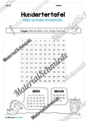 Mathe: Hundertertafel (Vorschau 16)