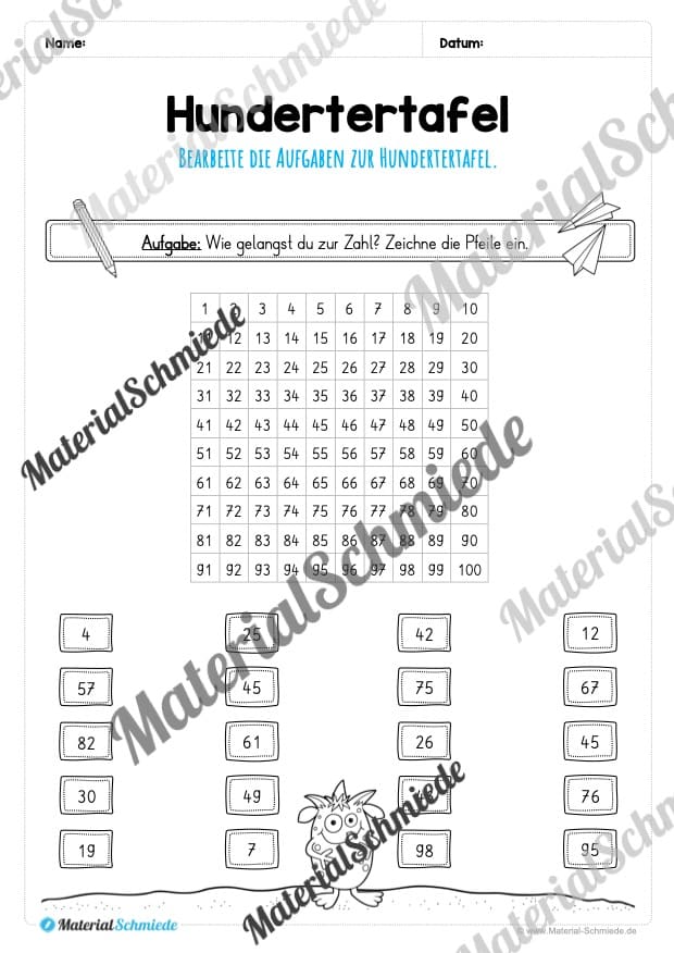 Mathe: Hundertertafel (Vorschau 18)