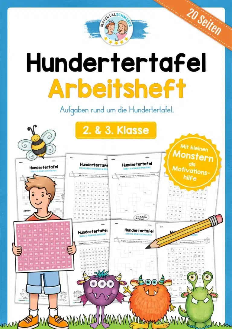 Arbeitsheft zur Hundertertafel – 2. & 3. Klasse (20 Arbeitsblätter) Arbeitsheft zur Hundertertafel – 2. & 3. Klasse (20 Arbeitsblätter)