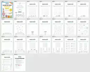 Arbeitsheft zur Hundertertafel – 2. & 3. Klasse (20 Arbeitsblätter) – Überblick Arbeitsheft zur Hundertertafel – 2. & 3. Klasse (20 Arbeitsblätter) – Überblick