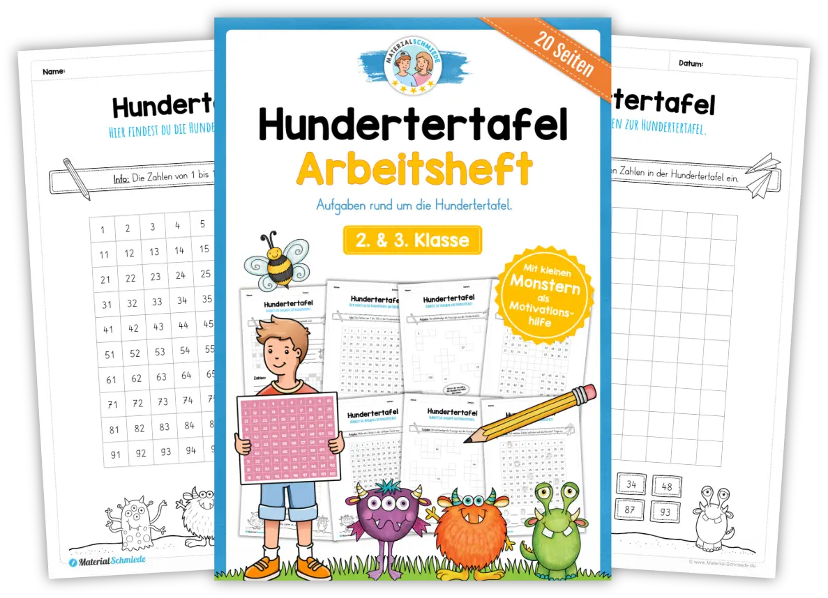 Unterrichtsmaterial Hundertertafel (2. Klasse)