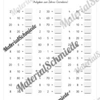 5-Minuten-Rechnen: 10er-Einmaleins ZR 1.000 (Arbeitsblatt 06)