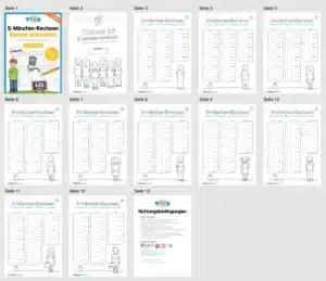 Kleines Einmaleins: 5-Minuten-Rechnen (10 Arbeitsblätter) – Überblick Kleines Einmaleins: 5-Minuten-Rechnen (10 Arbeitsblätter) – Überblick