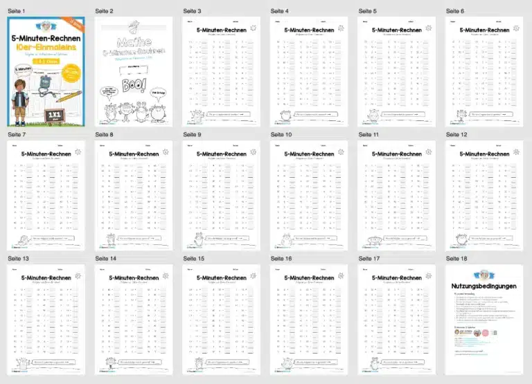 5-Minuten-Rechnen: 10er-Einmaleins ZR 1.000 (Überblick)